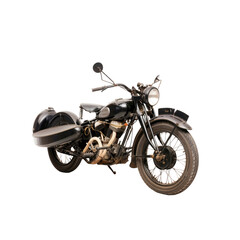 Obraz premium An Old Vintage Road Motorcycle With A Sidecar