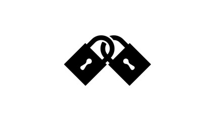 2Fa icon, Two Factor Authentication, black isolated silhouette