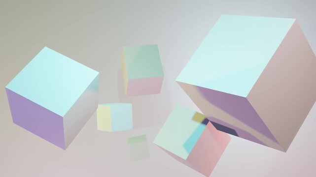 background with colorful cubes