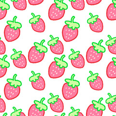 seamless pattern of strawberry