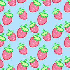 seamless pattern of strawberry