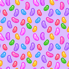 seamless pattern of jelly bean