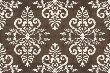 Motifs Ikat floral paisley embroidery background.geometric ethnic oriental pattern traditional.Aztec-style abstract. design for texture, fabric, clothing, wrapping, decoration