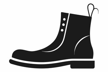 Fisherman boot vector silhouette, Rubber Boots icon vector