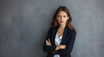 Young woman in a business suit