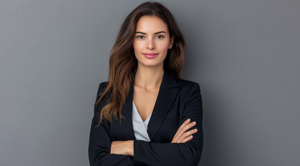 Young woman in a business suit