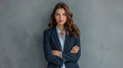 Young woman in a business suit