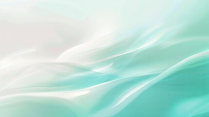 Obraz premium Elegant Minimalist Wallpaper with Light Gradients in Turquoise and White - Ideal for Modern Interior Design and Backgrounds
