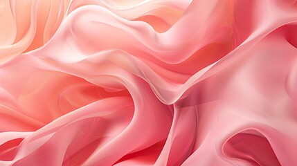 Obraz premium Abstract pink gradient with flowing organic forms and multi-layered textures evokes a nostalgic charm, showcasing a unique blend of color 