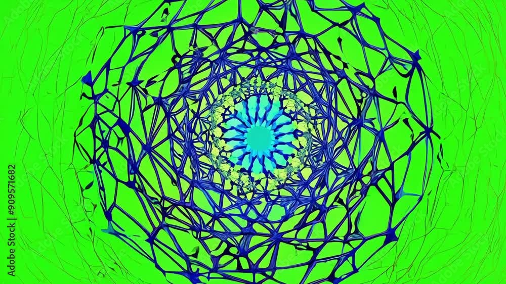Poster from a single point a vast and intricate system of fractals radiates outwards creating a mesmerizing