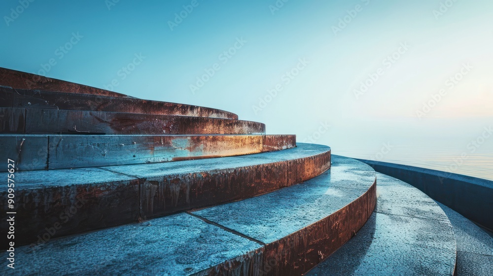 Poster sequential steps showing the way forward.
