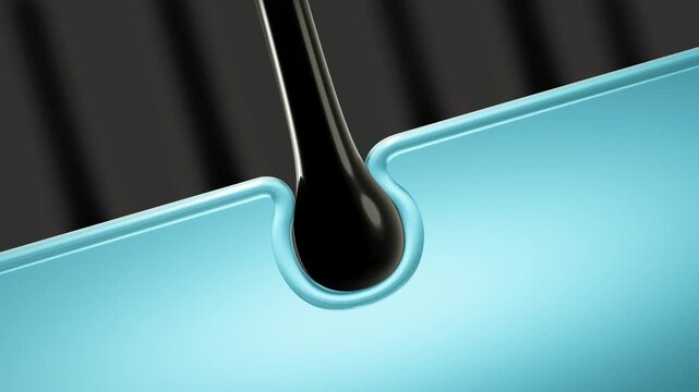 3d  Hair care, Animation Nourish hair action of shampoo or serum. Concept Repair damaged hair.
