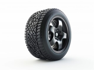 car tyre isolated on white background - ai