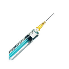 Fototapeta premium A Close-Up Of A Medical Syringe With A Vaccine