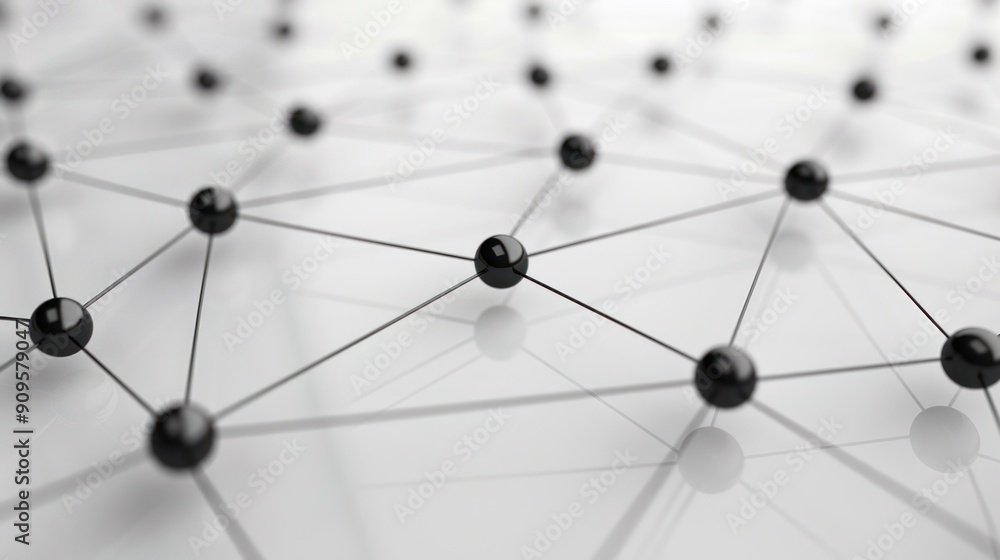 Aufkleber unique node in a digital network.