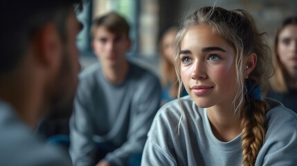 Supportive Coach Encouraging Young Athlete's Mental Health Journey During Team Bonding Session