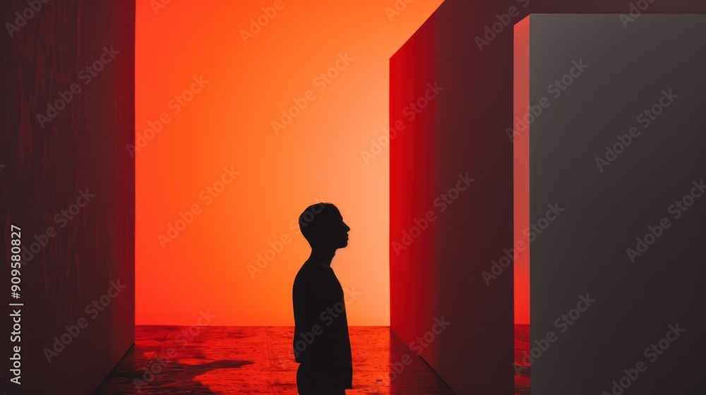 Poster individual highlighted in a unique setting