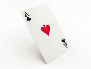 Obraz premium poker card isolated on white backgroun - ai