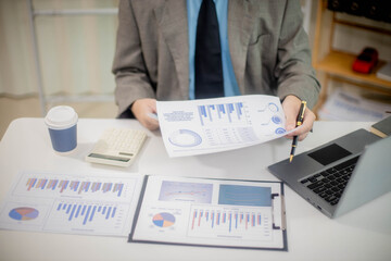 Fototapeta premium Work planning and investment in personal business