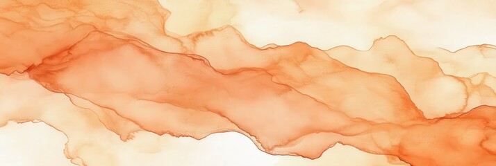 Fototapeta premium Abstract Ink Painting in Warm Tones