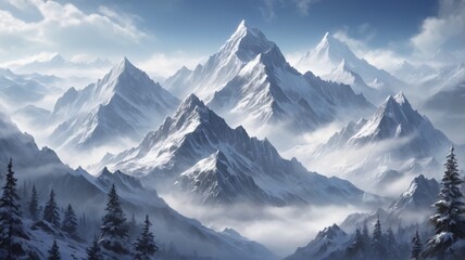 Obraz premium swiss mountains landscape