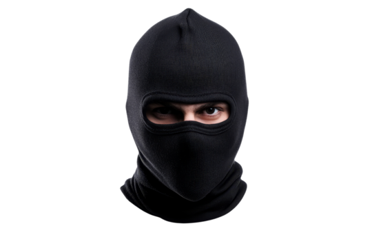 Man Wearing a Black Balaclava