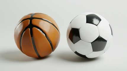 Basketball and Soccer Ball