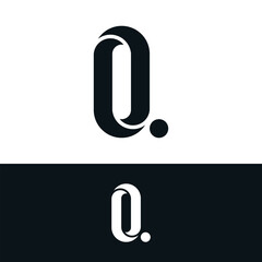 Creative abstract initial letter Q logo design. Premium Vector