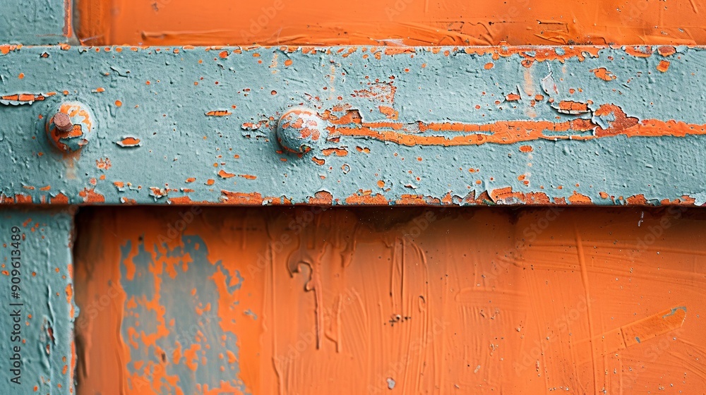 Poster high-resolution capture of rust and patina on metal, abstract patterns, texture focus,