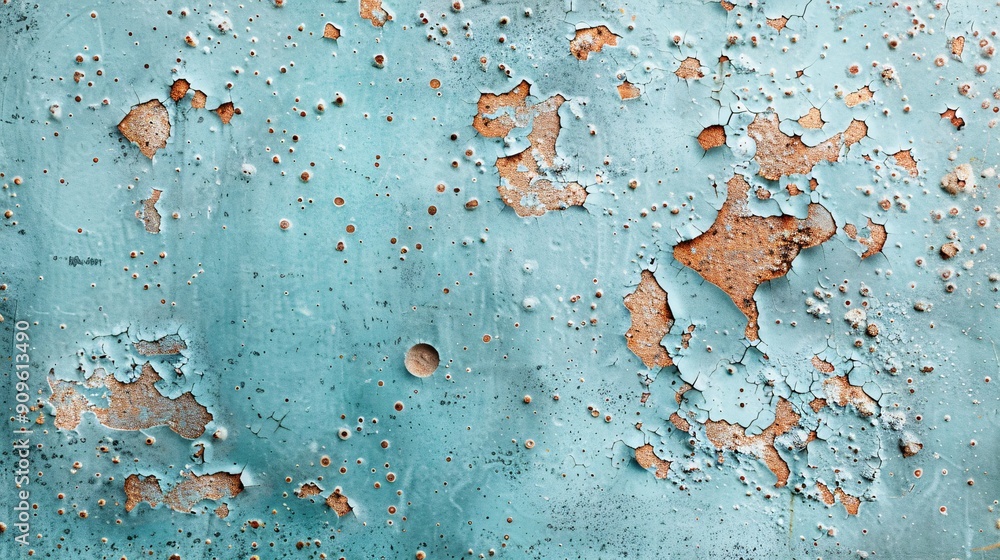 Poster high-resolution capture of rust and patina on metal, abstract patterns, texture focus,