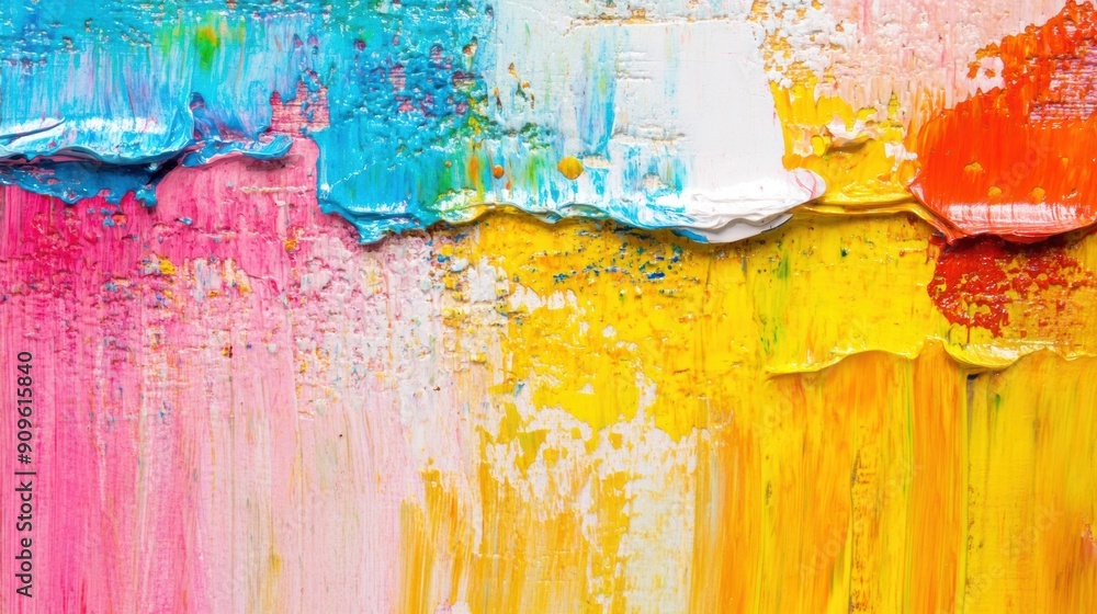 Poster a striking array of colors blends seamlessly, revealing a rich texture and artistic expression