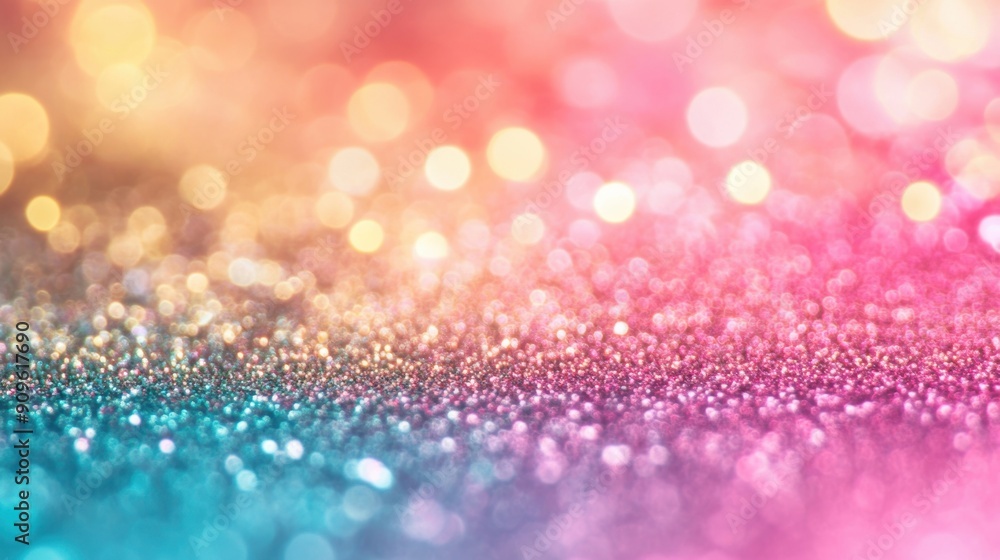 Aufkleber sparkling bokeh lights create a colorful display featuring glitter and vibrant hues