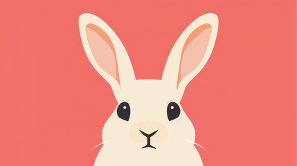 Obraz premium Adorable bunny design for your cards, bringing warmth and charm to any message youll share.