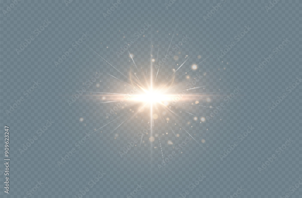 Aufkleber Abstract light flares PNG, translucent glow with special light effect. Vector blurs in glowing flares for web design and illustrations