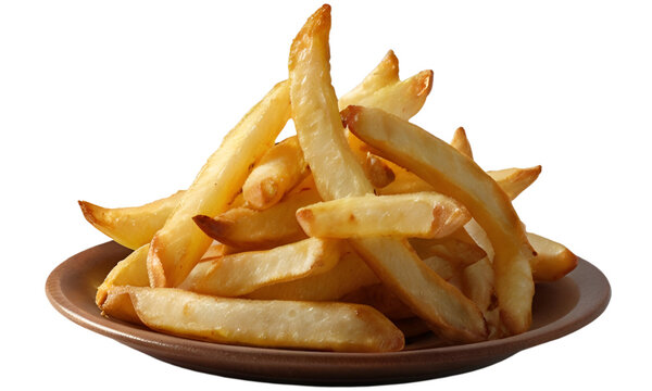 french frice isolated on white background. generated by AI