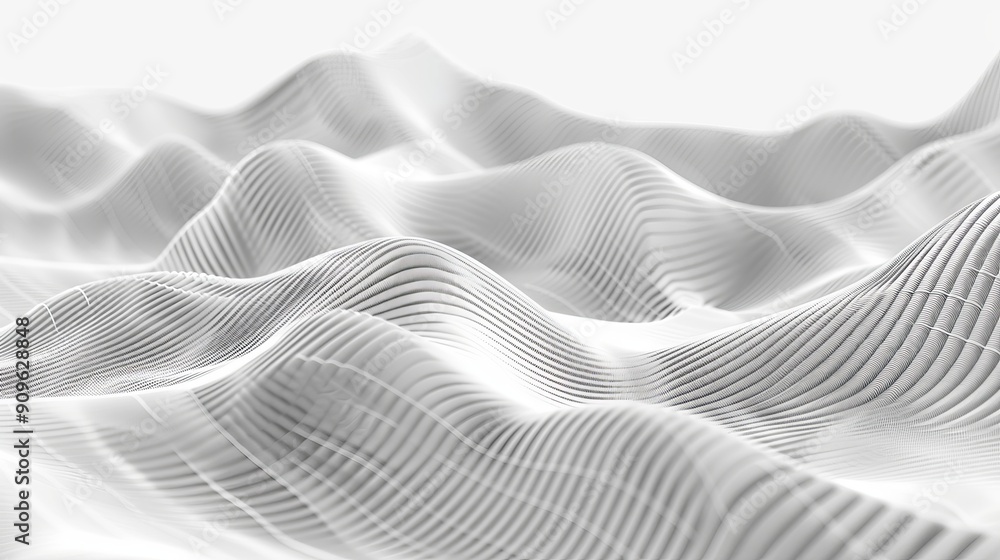 Aufkleber abstract wireframe background: trendy modern science and technology art elements with surface illust
