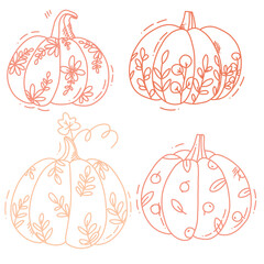 cute vector pumpkins