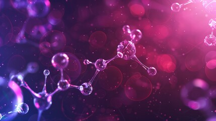 Modern abstract molecules structure vector illustration for science and medical background, featuring dna helix visualization and molecular wave flow design in a dynamic and futuristic composition


