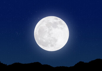 Fototapeta premium 星空と満月