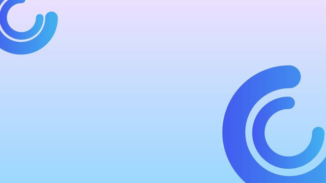 4k biru circle line rotating background