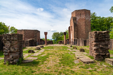 The Monastery of St. Michael German, Michaelskloster, Heiligenberg in Heidelberg, part of the nearby Lorsch Abbey, Heidelberg, Baden-Württemberg