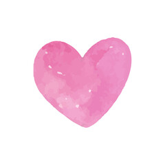 Heart watercolor illustration on a white background