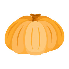 Pumpkin fresh vegetable icon on white background