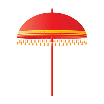Vector illustration of Onam umbrella on transparent background