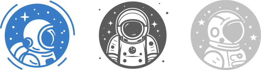 Astronaut icon silhouette. Vector template eps10 design.