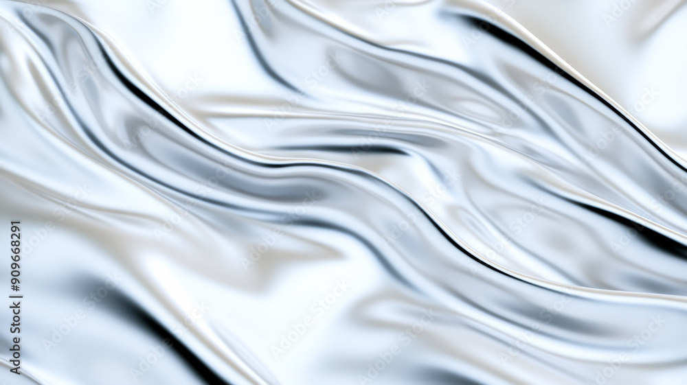 Poster closeup of a highlighter texture background in a pearly white, featuring smooth, reflective swirls a