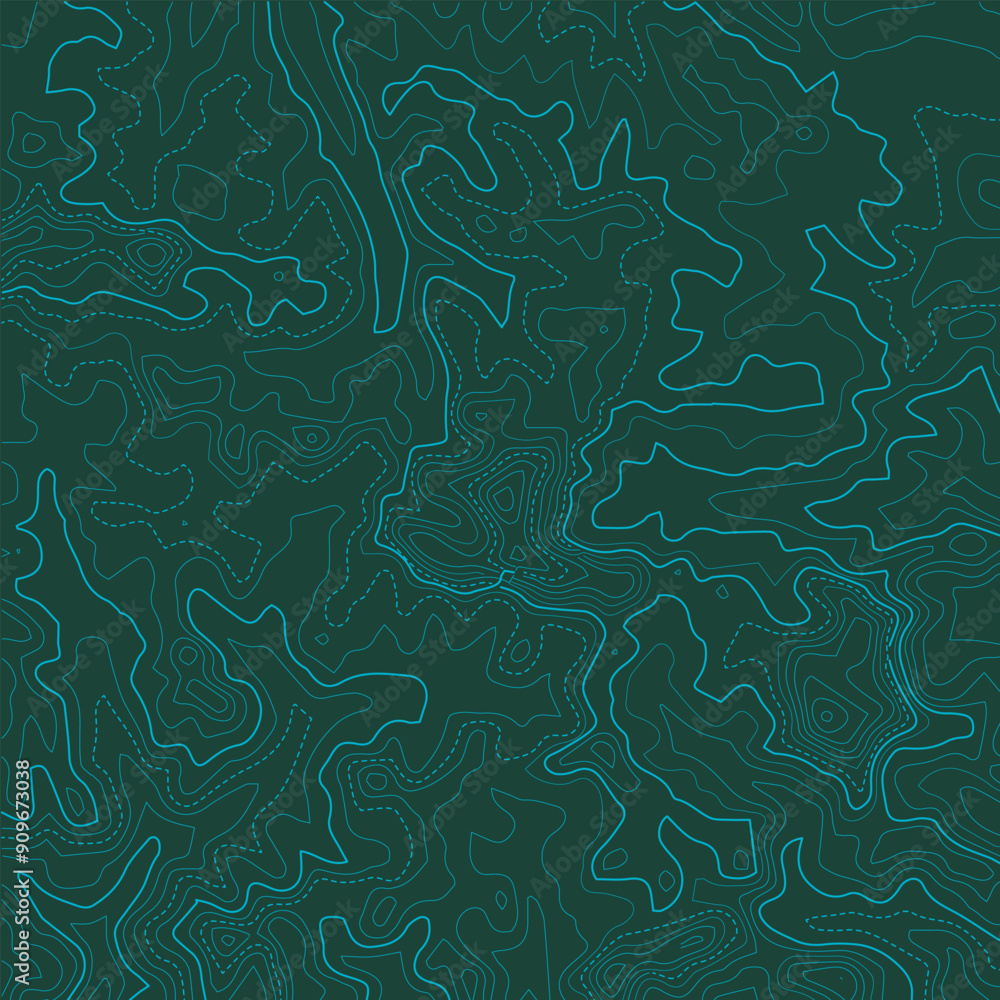 Poster stylized topographic map outline height in lines and contours. the concept of a conditional geograph