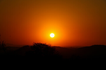 sunrise over the mountains