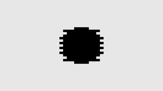 レンガのタイルが崩れて壁の向こうが見えるアニメーションエフェクト素材, Animation effect material where the brick collapses and you can see over the wall.