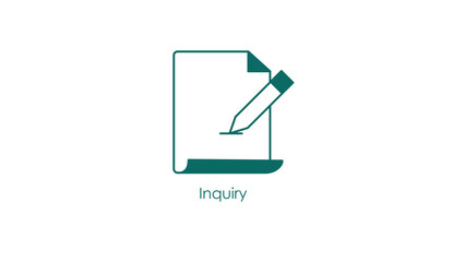 Inquiry Vector Icon for Customer Queries and Requests